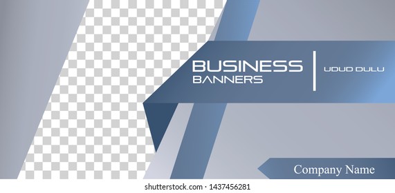 gray banner, transparent background, eps 10 vector