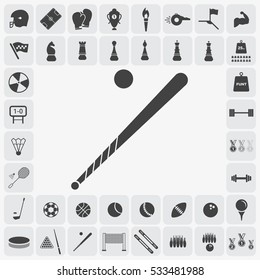 Gray base ball icon illustration isolated vector sign symbol