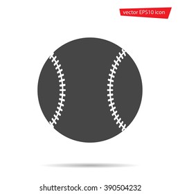 Gray Baseball Ball icon isolated on background. Modern simple flat sign. Business, internet concept. Trendy game vector symbol for web site design or button to mobile app. Logo illustration.