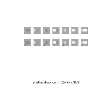 a gray battery icon pack
