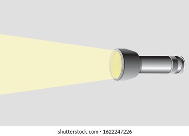 Gray Battery Torch Light vector