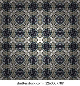 Gray, beige and black diagonal tiles. Creative seamless pattern, modern diagonal abstract background with geometric elements. Vector stock illustration in a modern flat style.