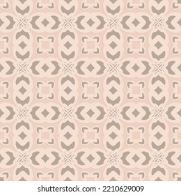 Gray beige carved arabic style seamless pattern, oriental motif art background, elegant pattern for design