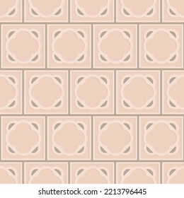 Gray beige carved arabic style seamless pattern, oriental motif art background, elegant pattern