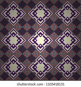 Gray, beige and purple texture. Wallpaper in the geometrical style. Abstract ornament. Graphic vector pattern. A seamless background.