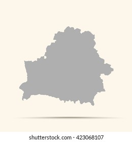 gray Belarus Map Illustration