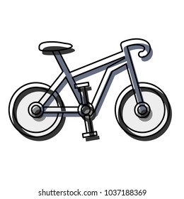 gray bicycle icon over white background vector illustration