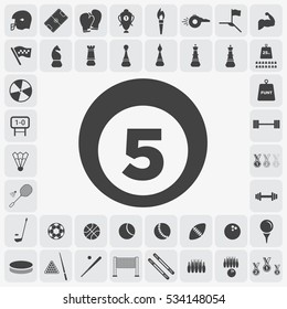 Gray billiard icon illustration isolated vector sign symbol
