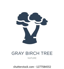 gray birch tree icon vector on white background, gray birch tree trendy filled icons from Nature collection, gray birch tree vector illustration