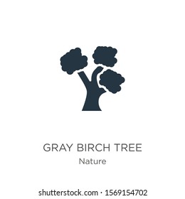 Gray birch tree icon vector. Trendy flat gray birch tree icon from nature collection isolated on white background. Vector illustration can be used for web and mobile graphic design, logo, eps10