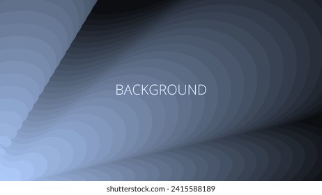 Gray and black abstract background with sharp wavy lines and gradient transition, dynamic fluid shape