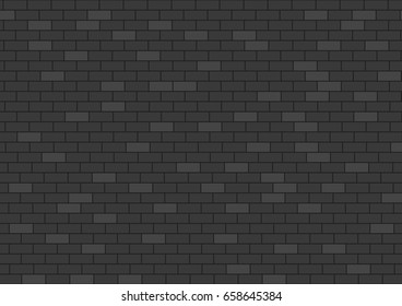 Gray and black brick wall background texture ,vector 