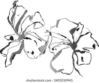 Gray and black color gradient flower pattern