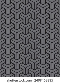 gray and black color image seamless geometric shape texture pattern for decoration