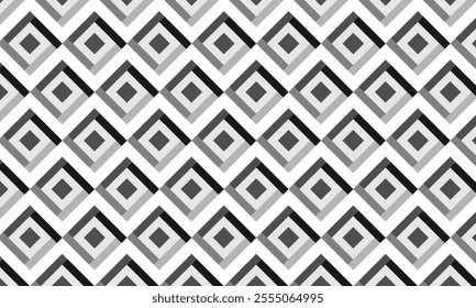 Gray black geometric pattern on white background. Perfect for printing, design, wallpaper and gift wrapping