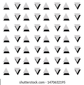 gray black geometric shapes on white background
