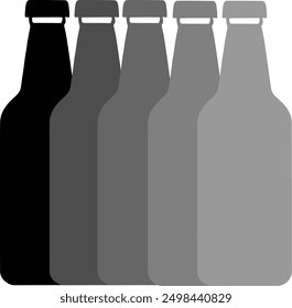 gray and black group bottles