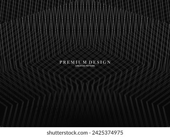 Gray and black lines pattern premium background. Minimal design. Cover design templates, business flyer layouts, wallpapers, etc.