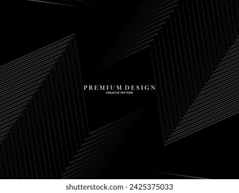 Gray and black lines pattern premium background. Minimal design. Cover design templates, business flyer layouts, wallpapers, etc.