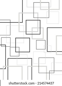 Gray and black squares over white background