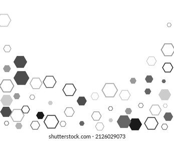 Gray, black, white beehive background. Realistic geometric mesh cells texture. Bee honey shapes. Vector geometric seamless texture symbol. 