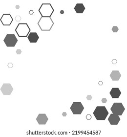 Gray, Black, White Beehive Background. Vector And Illustration Abstract White Vector Wallpaper With Hexagon Grid.