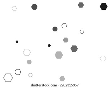 Gray, Black, White Beehive Background. Realistic Geometric Mesh Cells Texture. Abstract White Vector Wallpaper With Hexagon Grid.