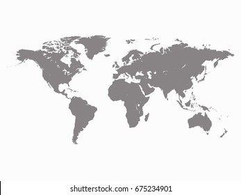 Gray blank  Worldmap vector template high quality