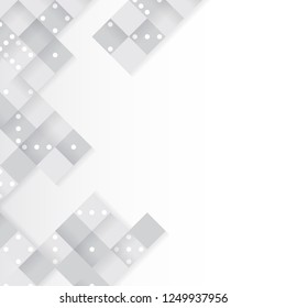 Gray blocks on blank white background vector