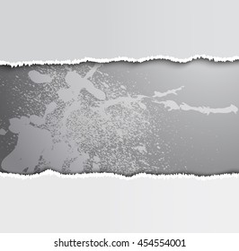 gray blot and paper on a gray background, illustration clip-art