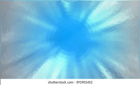 Gray Blue Circle Low Poly Pattern
