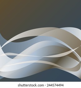 Gray and blue light fiery flame smoke horizontal isolated abstract background