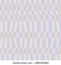 Gray and blue neutral colored chaotic striped geometric seamless pattern, vector