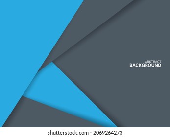fondo abstracto de papel gris y azul con sombra realista
