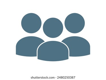 Gray blue people group icon