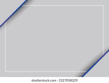 gray and blue simple line frame