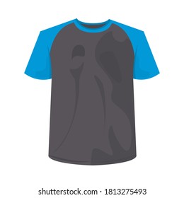 gray with blue tshirt design, Cloth fashion style wear and store theme Vector illustration