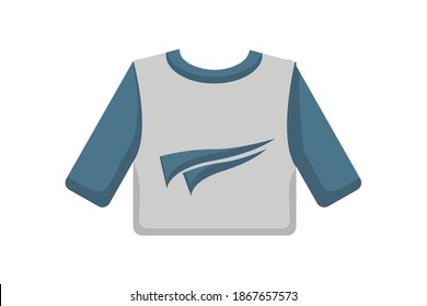 Gray and Blue T-shirt Vector for Children
