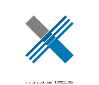 gray blue typography symbol alphabet x design 2