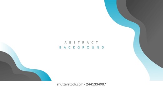 Fondo moderno de onda gris y azul con espacio blanco para texto y mensaje. diseño de plantilla
