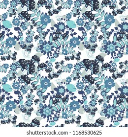 Gray, blue and white stained glass vitrage. Islamic vector oriental background with abstract flowers. Floral textile print. Seamless pattern morrocan ornament.