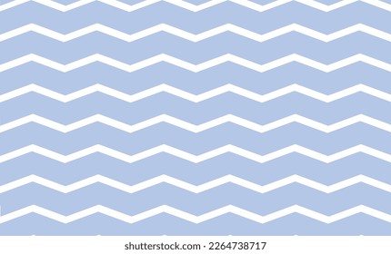 Línea de zigzag azul gris sobre fondo blanco como patrón de repetición, imagen completa, diseño para impresión de tela
