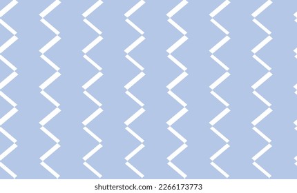 Gray blue zigzag line on white background as repeat pattern, replete image, design for fabric printing
