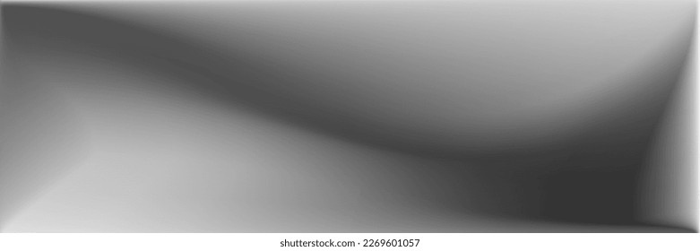 Ilustración De Textura Gris Borrosa. Malla de gradiente ondulado natural. Fondo Borroso De Aluminio De Agua. Malla de gradiente ondulada monocromática metálica. Fondo de superficie suave gris en blanco.