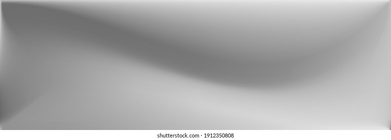 Grau unscharfe Texturgrafik. Silver Wavy Gradient Mesh. Natürlicher grauer, horizontaler Hintergrund. Wassermetallischer, trendiger Hintergrund. Einfarbige Schwarzweiß-Weiß-Farbmessermesh.