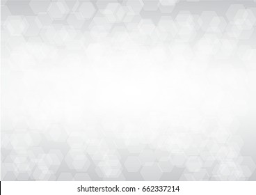 Gray bokeh hexagon, Abstract vector background