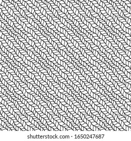 Gray bold vector seamless pattern with stylized sweater fabric. Texture for web, print, wallpaper, fall winter fashion, textile design, website background, holiday home decor, wedding invitation