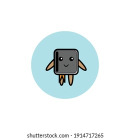 Gray book character illustration design