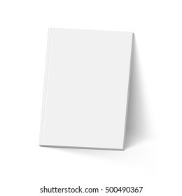 Gray Book. Illustration on White. Mockup Template