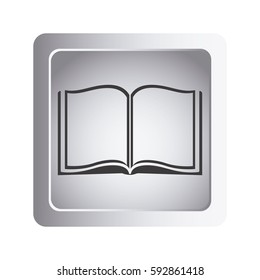 gray book open icon, vector illustraction design image